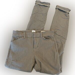 GAP Black and White Checkered Boot Cut Pants